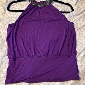 Y2K Purple Halter Tol